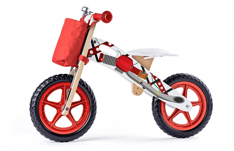 WOODEN BALANCE BIKE ROZE