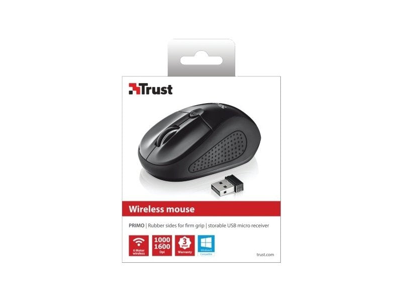 MOUSE TRUST WIRELESS PRIMO 1600 DPI 10M