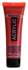 ACRYLIC AMSTERDAM 20 ML TRANSPARENT RED MEDIUM 317