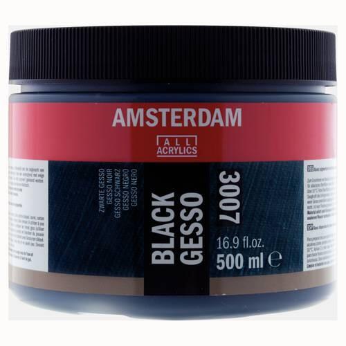 BLACK GESSO 500ML AMSTERDAM