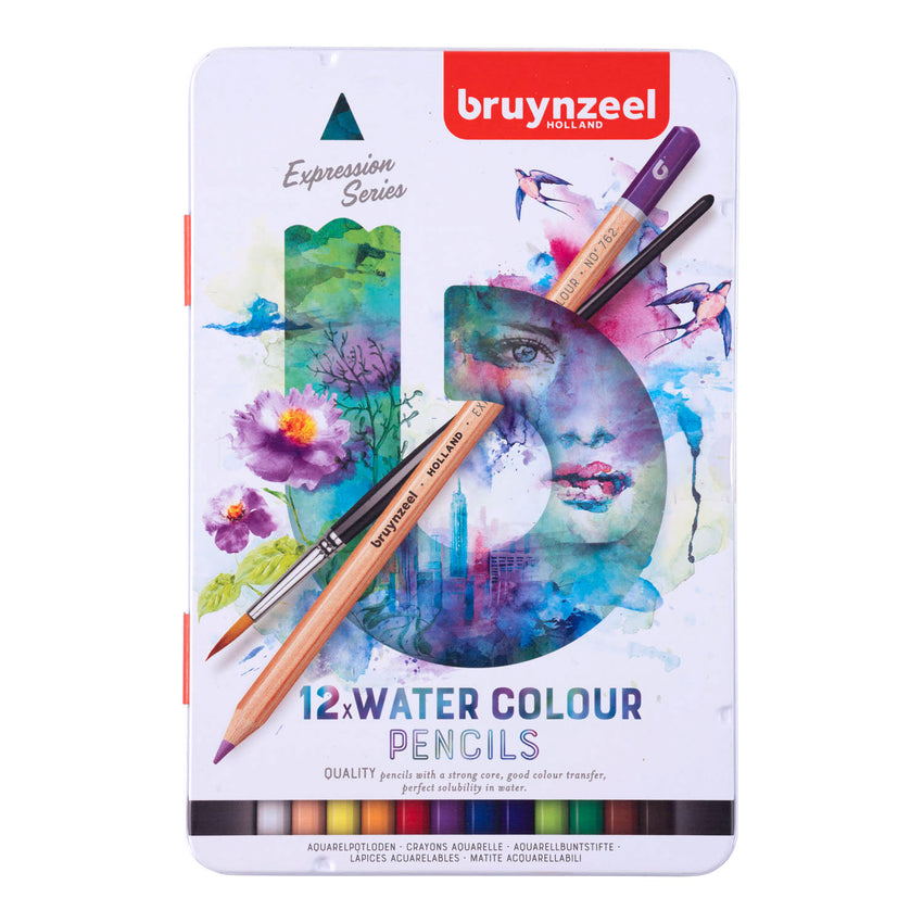 SET 12 WATER COLOUR PENCILS BRUYNZEEL