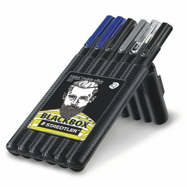 SET 6 FINELINER TRIPLUS BLACK BOX STAEDTLER