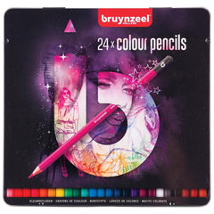 SET METALIK 24 COLOUR PENCILS BRUYNZEEL LEJLA