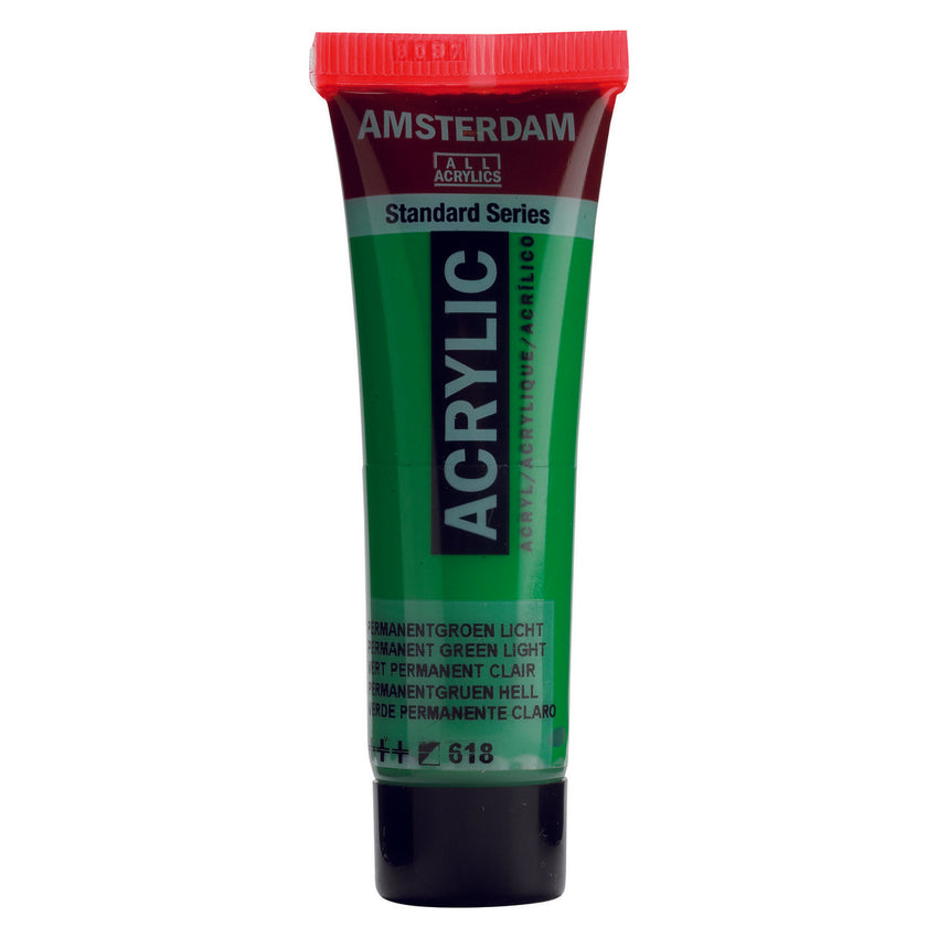 ACRYLIC AMSTERDAM 20 ML PERMANENT GREEN LIGHT 618