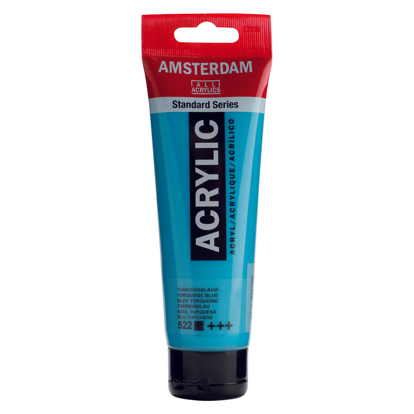 AKRILIK 120ML ROYAL TALENS AMSTERDAM TURQUOISE BLUE 522