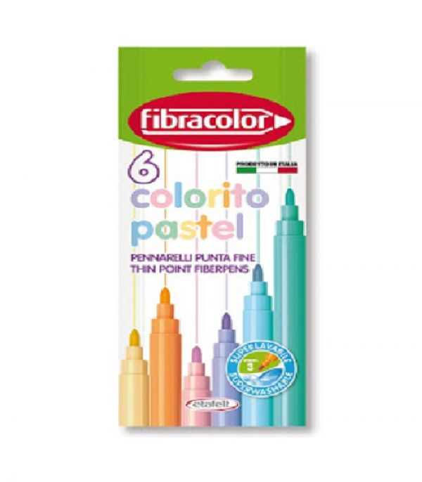 6 COLORITO PASTEL FIBRACOLOR