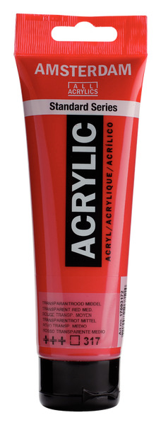 AKRILIK 120ML ROYAL TALENS AMSTERDAM TRANSPARENT RED 317