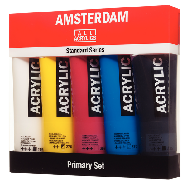 SET PRIMARY 5X120ML ACRYLIC AMSTERDAM TALENS