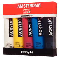 SET PRIMARY 5X120ML ACRYLIC AMSTERDAM TALENS