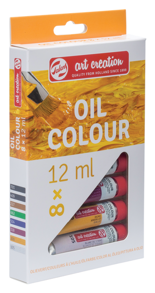 SET OIL COLOUR 8X12ML ART CREATION