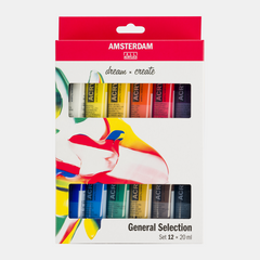 SET AMSTERDAM 12X20ML ACRYLIC GENERAL SELECTION