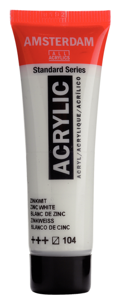 ACRYLIC AMSTERDAM 20 ML ZINK WHITE 104