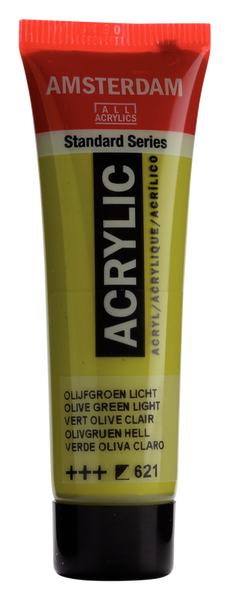 ACRYLIC AMSTERDAM 20 ML OLIVE GREEN LIGHT 621