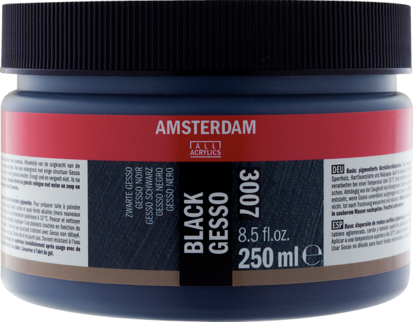 BLACK GESSO PRIMER AMSTERDAM 250 ML