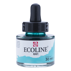 LIQUID WATER COLOUR ECOLINE TALENS TURQUOISE GREEN 661