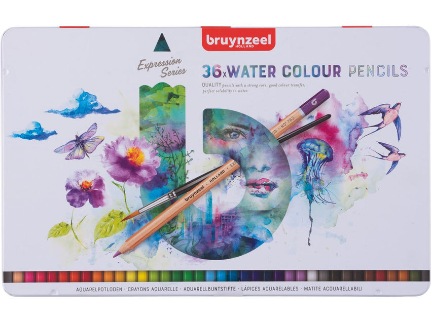 SET 36 WATER COLOUR PENCILS BRUYNZEEL