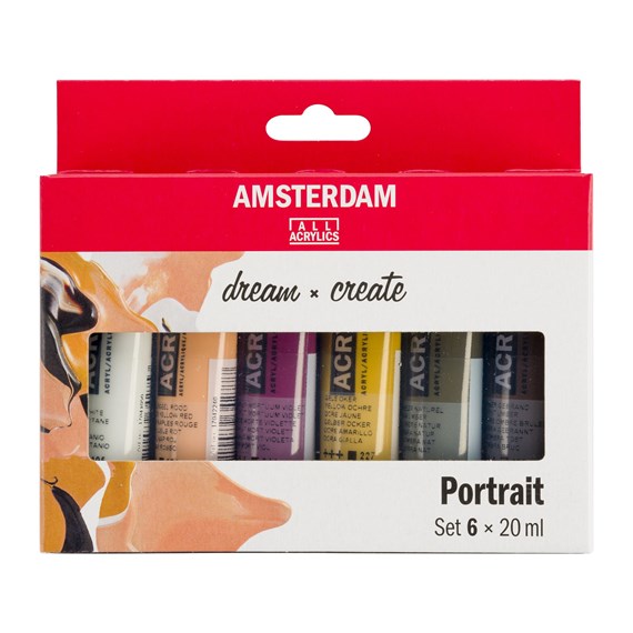 SET AMSTERDAM 6X20ML ACRYLIC PORTRAIT