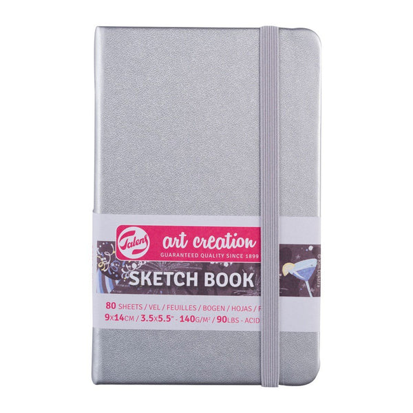 BLLOK SKETCH BOOK ART CREATION 9X14CM SHINY SILVER