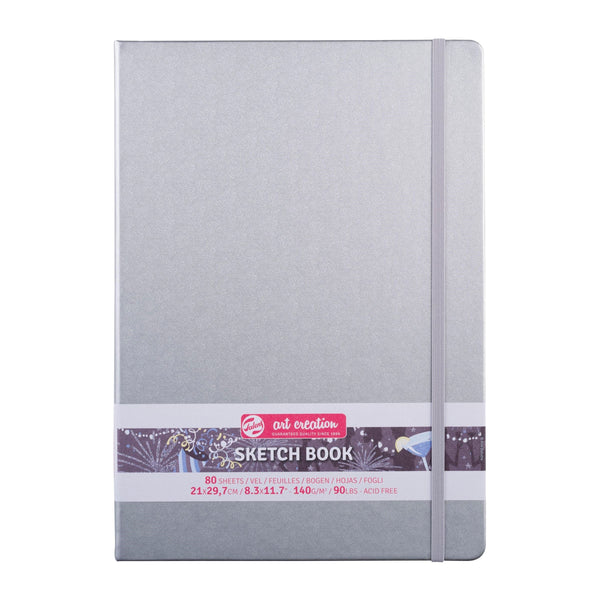 BLLOK A4 SKETCH BOOK ART CREATION SHINY SILVER