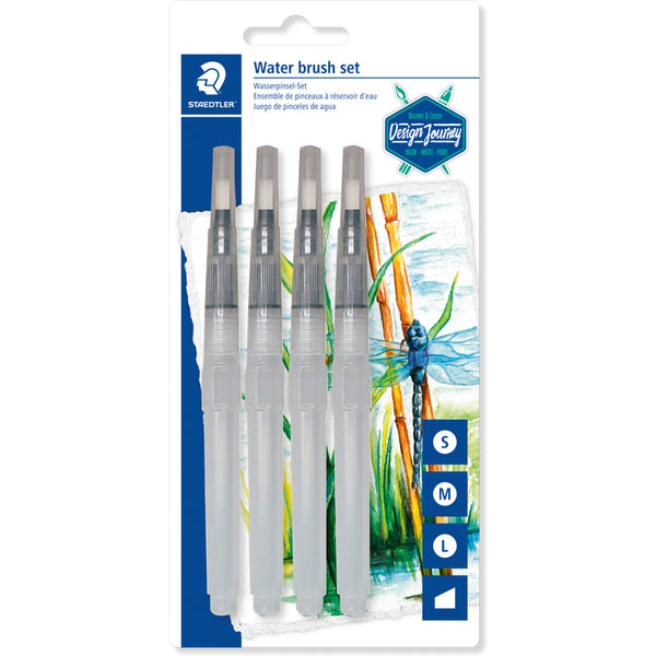 WATER BRUSH PENAREL UJI SET 4 BLISTER STAEDTLER