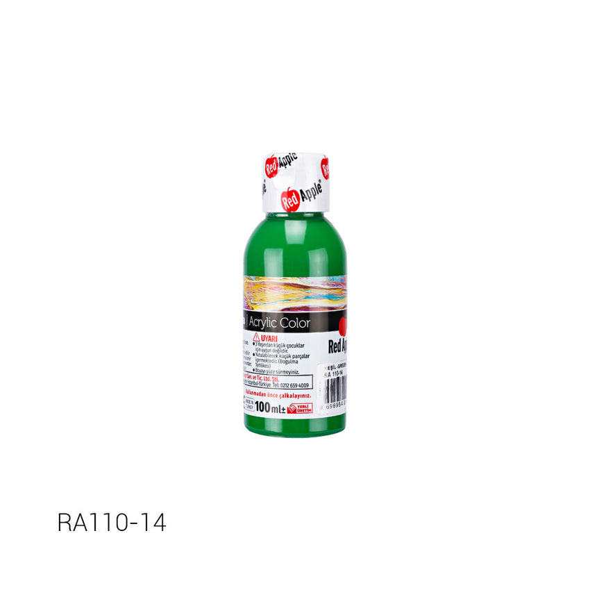 ACRYLIC COLOR RED APPLE 100ML GREEN