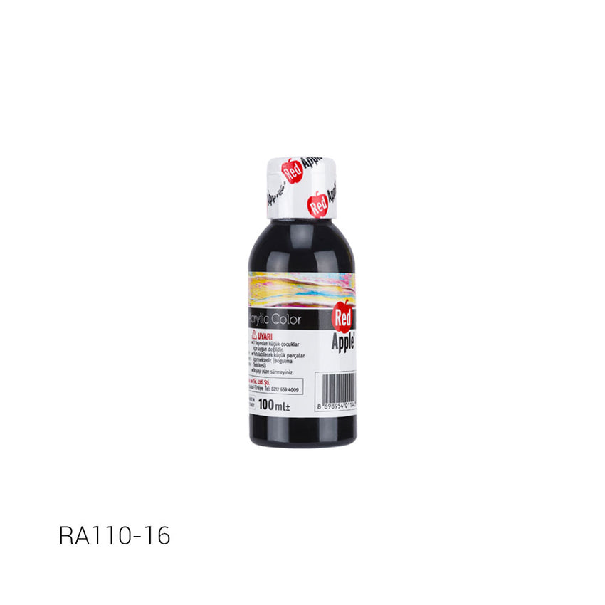 ACRYLIC COLOR RED APPLE 100ML BLACK