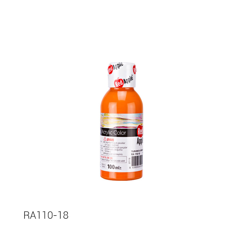 ACRYLIC COLOR RED APPLE 100ML ORANGE