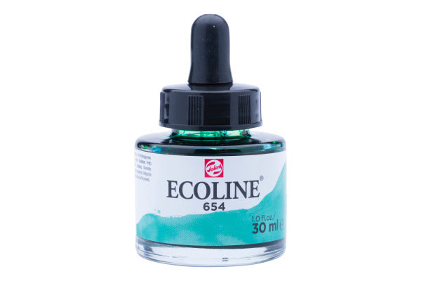 LIQUID WATER COLOUR ECOLINE TALENS FIR GREEN 654