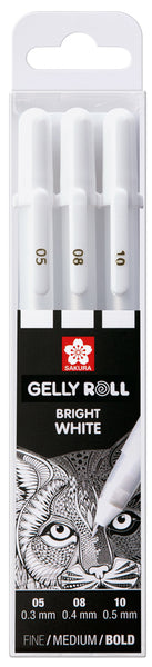 SET 3 GELLY ROLL BRIGHT WHITE SAKURA