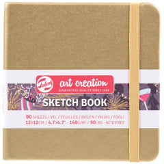 BLLOK SKETCH BOOK ART CREATION 12X12 CM GOLD