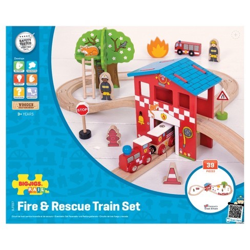 LODER DRURI FIRE STATION TRAIN SET BJT037