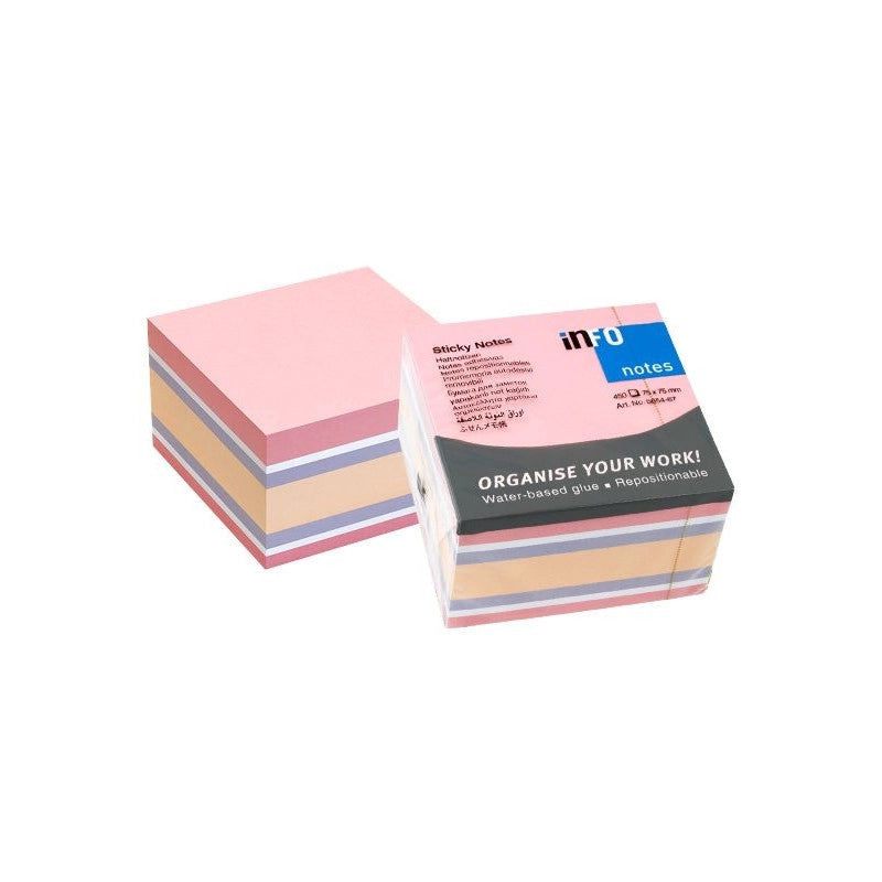 STICKY NOTES 75X75 INFO 450 FIJE 5654-67