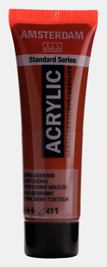 ACRYLIC AMSTERDAM 20 ML BURNT SIENNA 411