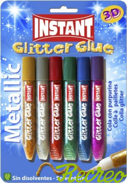 SET 6 NGJYRA GLITTER GLUE 3D INSTANT