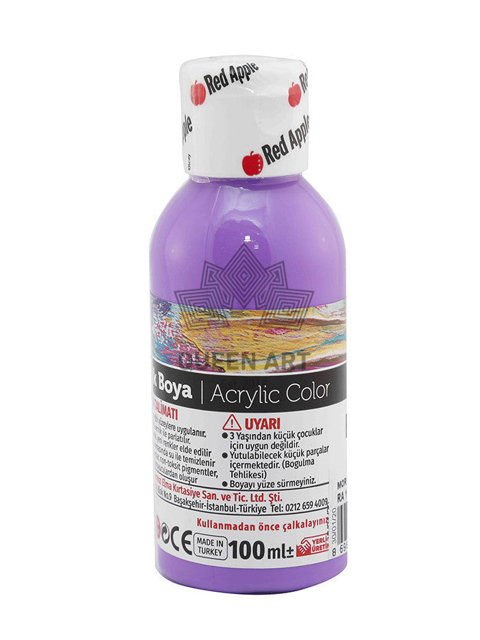 ACRYLIC COLOR RED APPLE 100ML PURPLE NEON