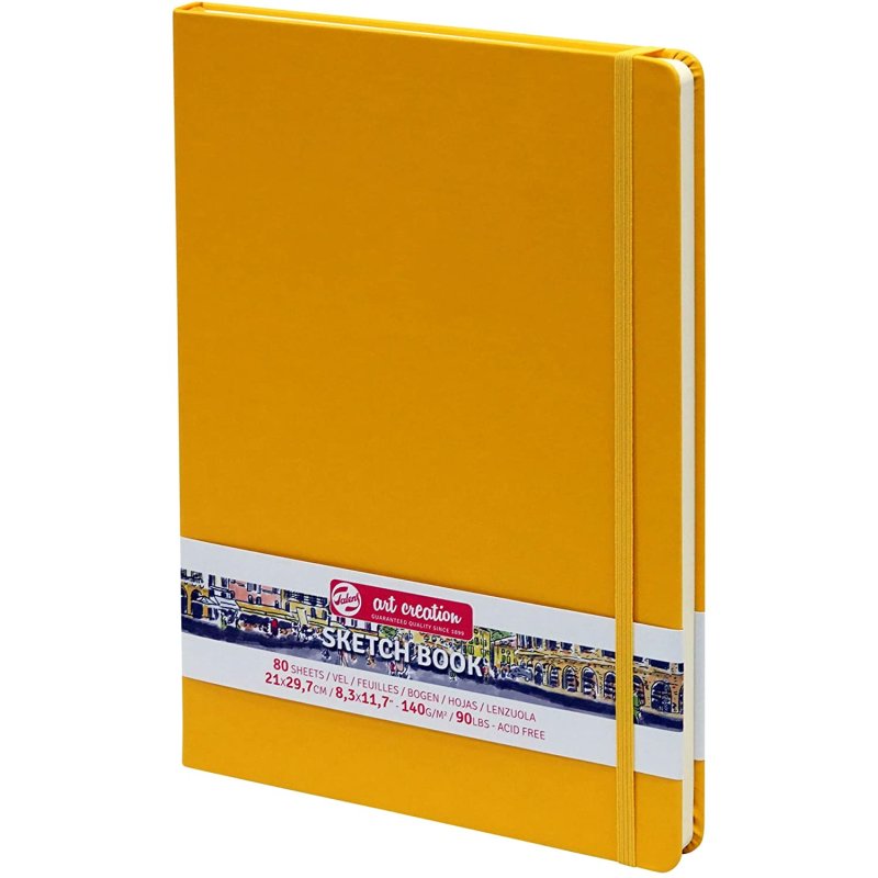 BLLOK A4 SKETCH BOOK ART CREATION GOLDEN YELLOW