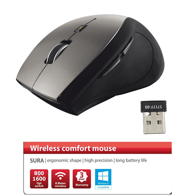 MOUSE TRUST WIRELESS SURA 2 BUTONA 1600 DPI