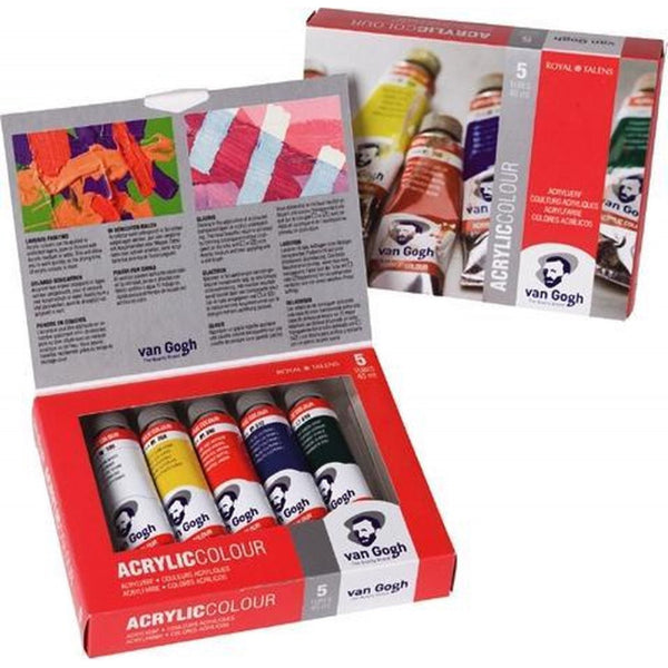 SET ACRYLIC COLOUR 5X40ML VAN GOGH