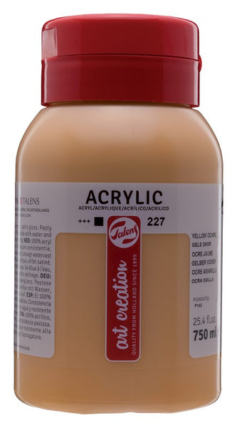 ACRYLIC 750ML ART CREATION YELLOW OCHRE 227