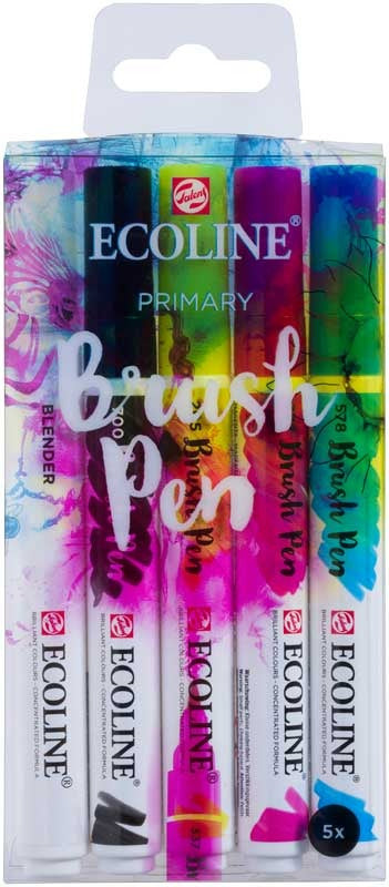 SET PRIMARY 5 BRUSH PEN ECOLINE TALENS