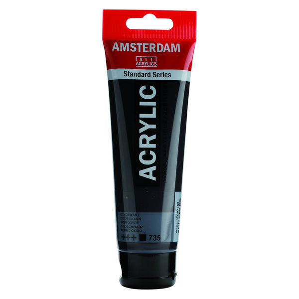 AKRILIK 120ML ROYAL TALENS AMSTERDAM OXIDE BLACK 735