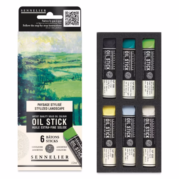 SET 6 OIL STICK 12ML SENNELIER STYLIZED LANDSCAPE