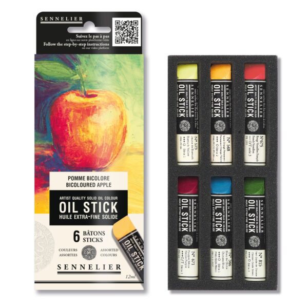 SET 6 OIL STICK 12ML SENNELIER BICOLOURED APPLE
