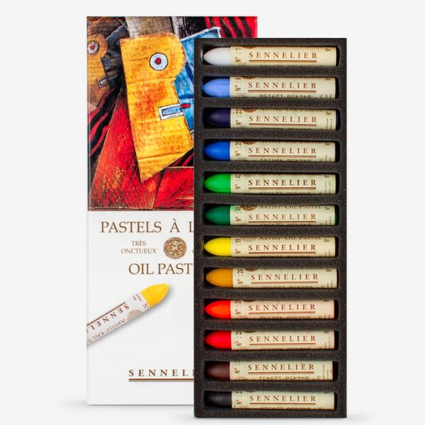 Oil pastels Cardboard set 12 Oil pastels – Initiation